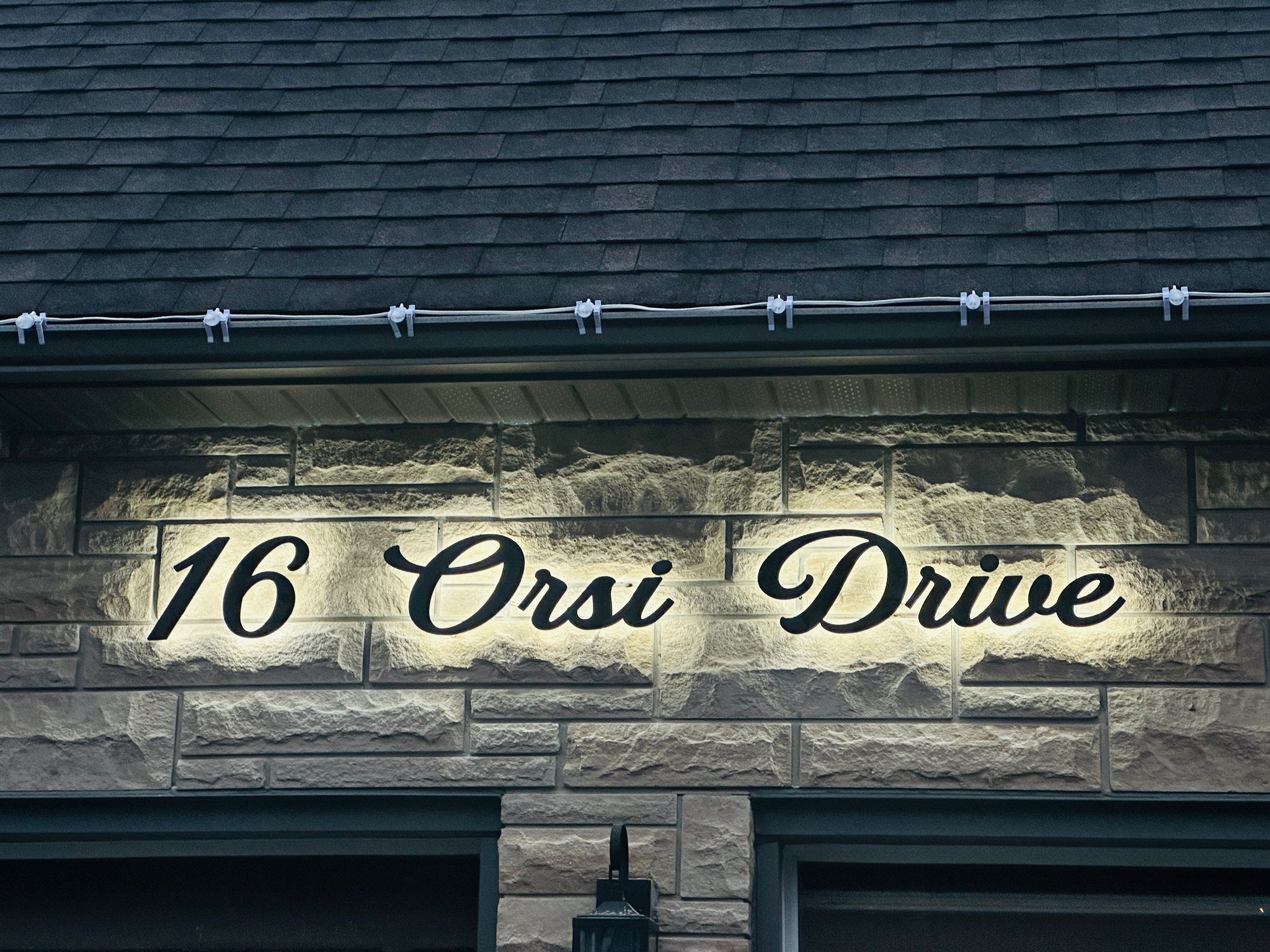 Custom design and acrylic address sign